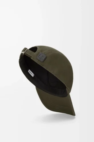 Gorra de campamento de algodón caqui oscuro