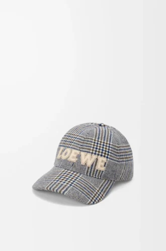 Gorra de lana azul/blanca