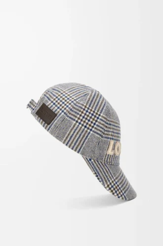 Gorra de lana azul/blanca