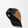Gorra de lona y ante negro/oro oscuro Gorra de lona y ante negro/oro oscuro