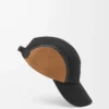 Gorra de lona y ante negro/oro oscuro Gorra de lona y ante negro/oro oscuro