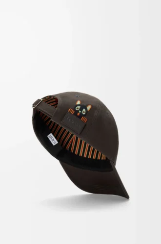 Gorra Futurist Cat de algodón marrón/negro