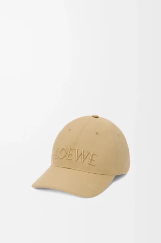Gorra LOEWE de lona color arena