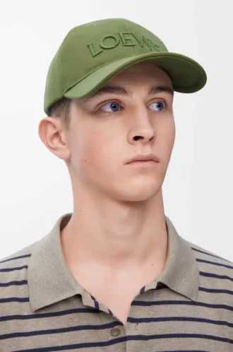 Gorra LOEWE de lona verde salvia