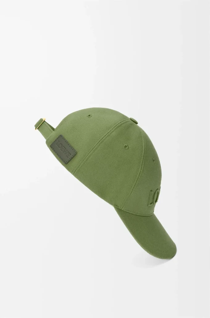 Gorra LOEWE de lona verde salvia Gorra LOEWE de lona verde salvia