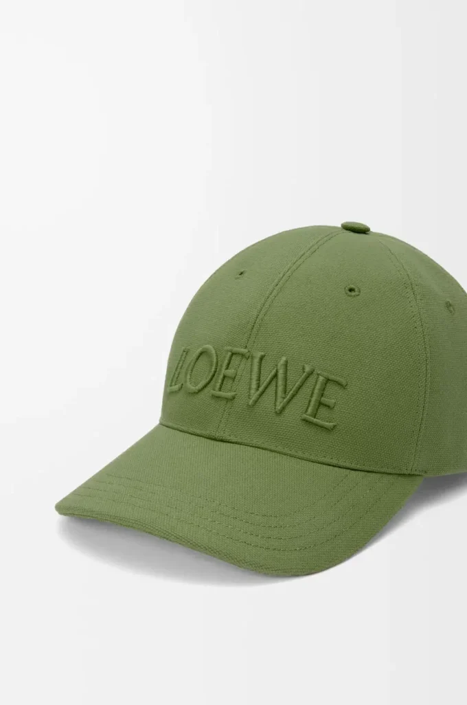 Gorra LOEWE de lona verde salvia Gorra LOEWE de lona verde salvia