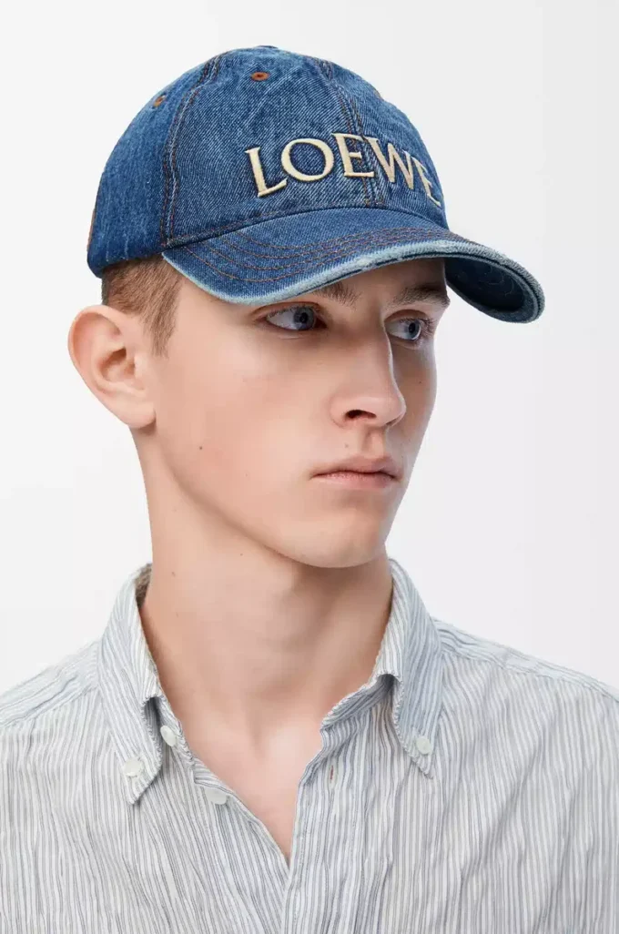Gorra LOEWE en denim Denim Blue Gorra LOEWE en denim Denim Blue