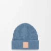 Gorro de cachemira azul denim Gorro de cachemira azul denim