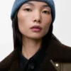 Gorro de cachemira azul denim Gorro de cachemira azul denim