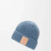Gorro de cachemira azul denim Gorro de cachemira azul denim