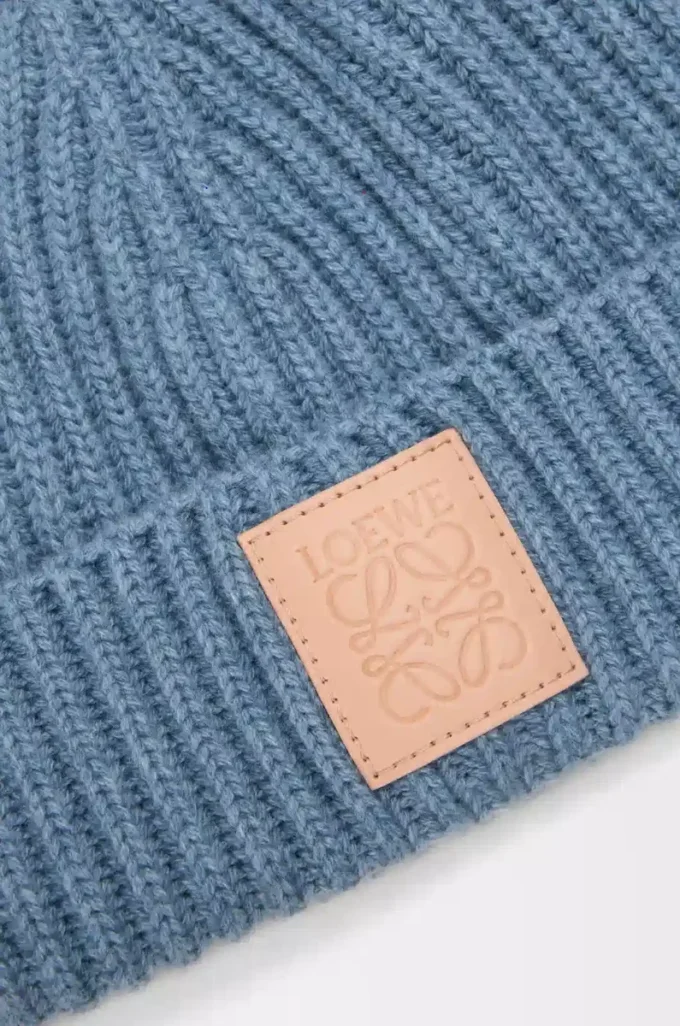 Gorro de cachemira azul denim Gorro de cachemira azul denim