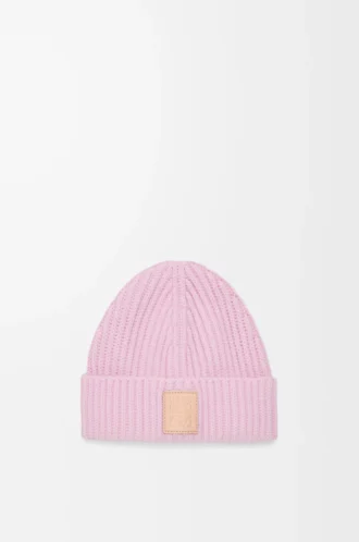 Gorro de cachemira rosa claro