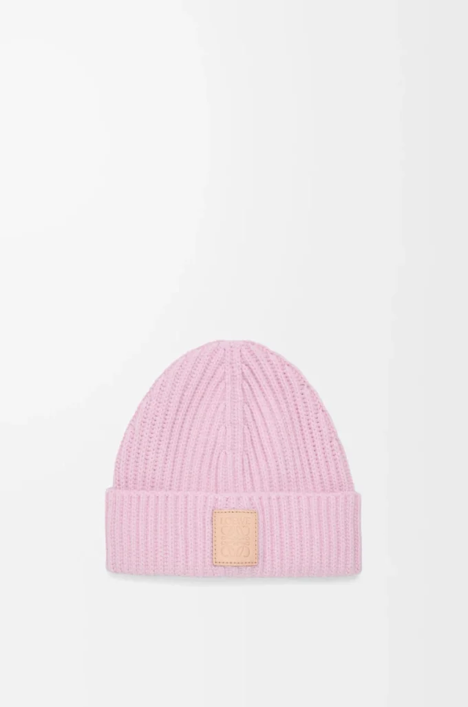 Gorro de cachemira rosa claro Gorro de cachemira rosa claro