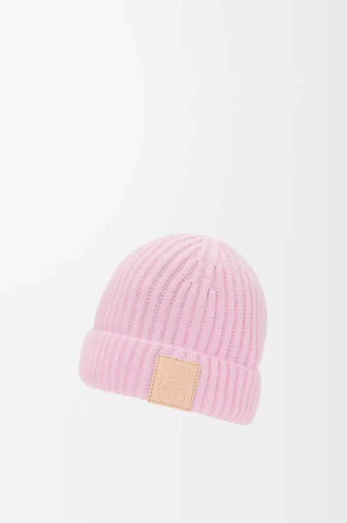 Gorro de cachemira rosa claro Gorro de cachemira rosa claro