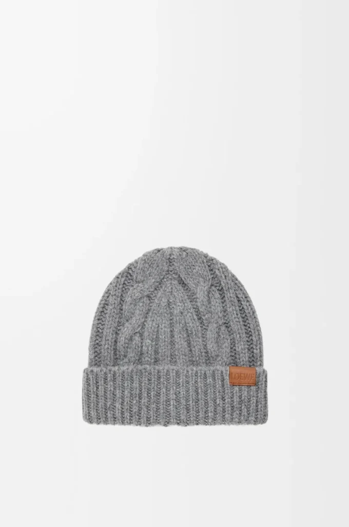 Gorro de lana gris jaspeado Gorro de lana gris jaspeado
