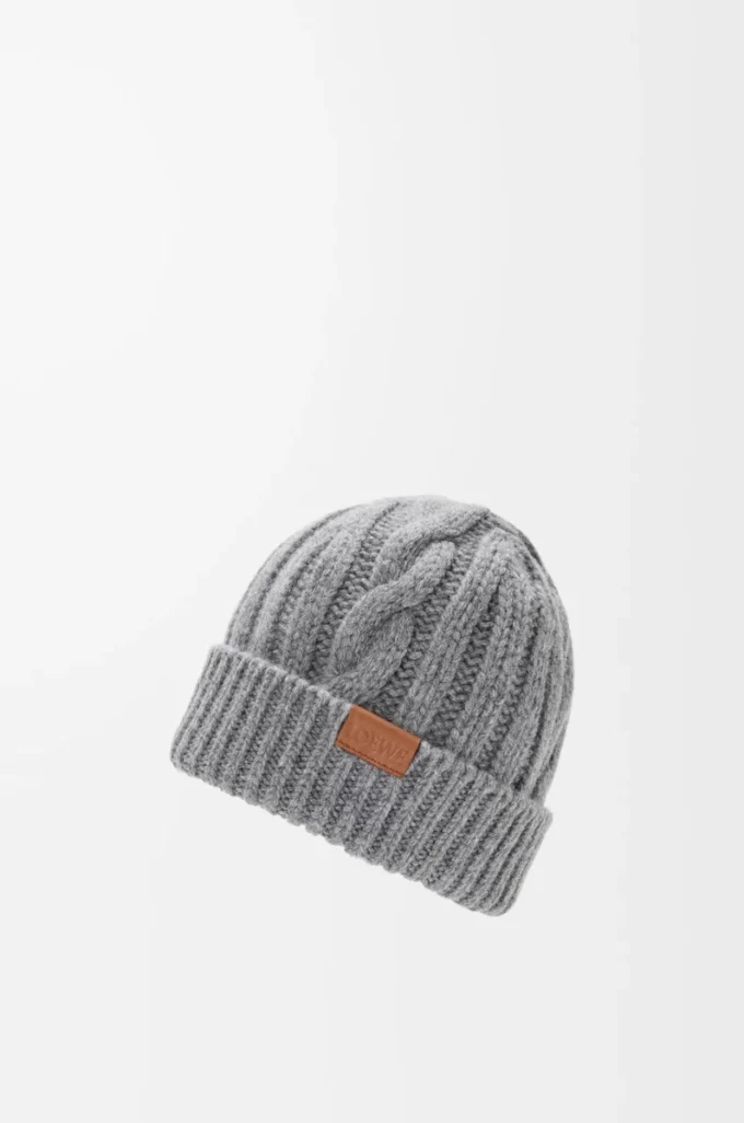 Gorro de lana gris jaspeado Gorro de lana gris jaspeado