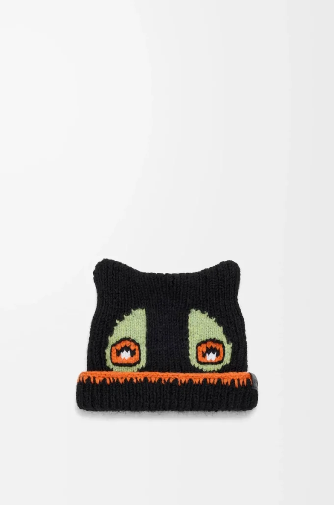 Gorro de mezcla de lana, alpaca y mohair Negro Gorro de mezcla de lana, alpaca y mohair Negro