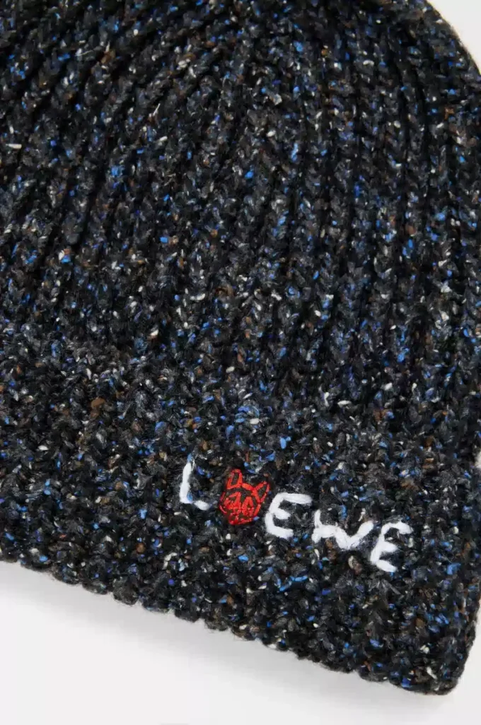 Gorro de mezcla de lana, seda y alpaca Melange negro Gorro de mezcla de lana, seda y alpaca Melange negro