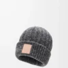 Gorro de mezcla de lana y cachemira Gris/Azul jaspeado Gorro de mezcla de lana y cachemira Gris/Azul jaspeado