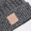 Gorro de mezcla de lana y cachemira Gris/Azul jaspeado Gorro de mezcla de lana y cachemira Gris/Azul jaspeado