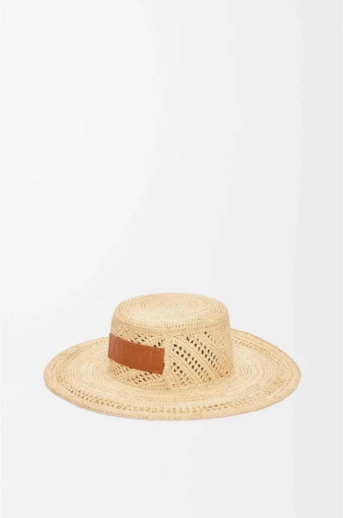 Gorro de pescador de rafia Natural Gorro de pescador de rafia Natural