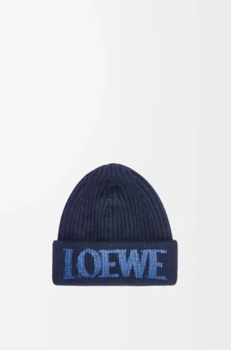 Gorro LOEWE de lana azul marino