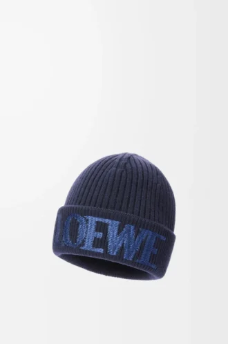 Gorro LOEWE de lana azul marino