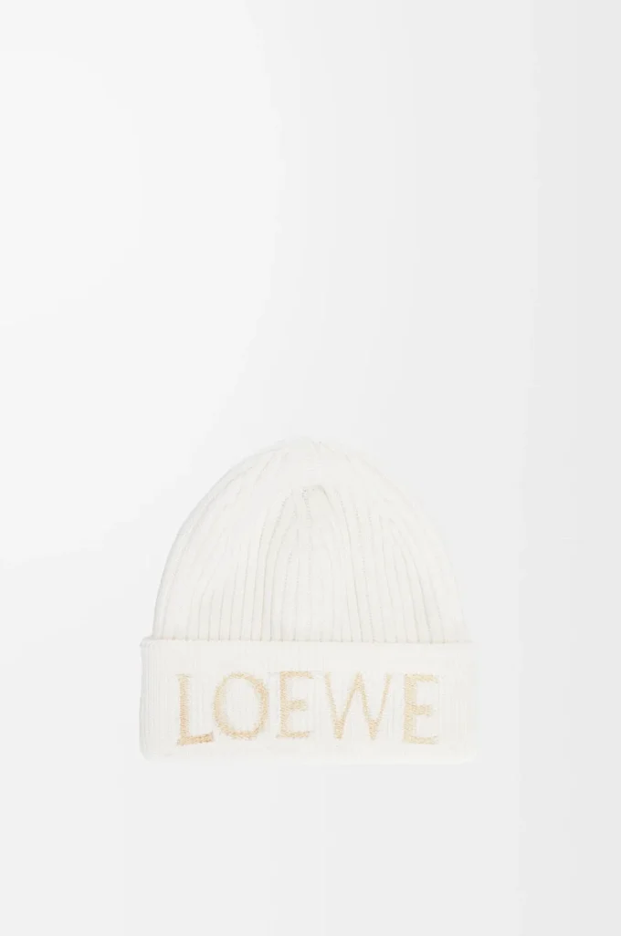 Gorro LOEWE de lana blanco Gorro LOEWE de lana blanco