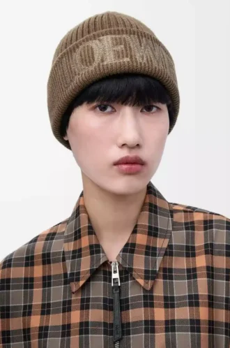Gorro LOEWE de lana marrón claro