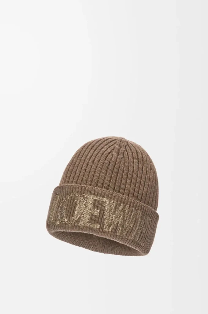 Gorro LOEWE de lana marrón claro Gorro LOEWE de lana marrón claro