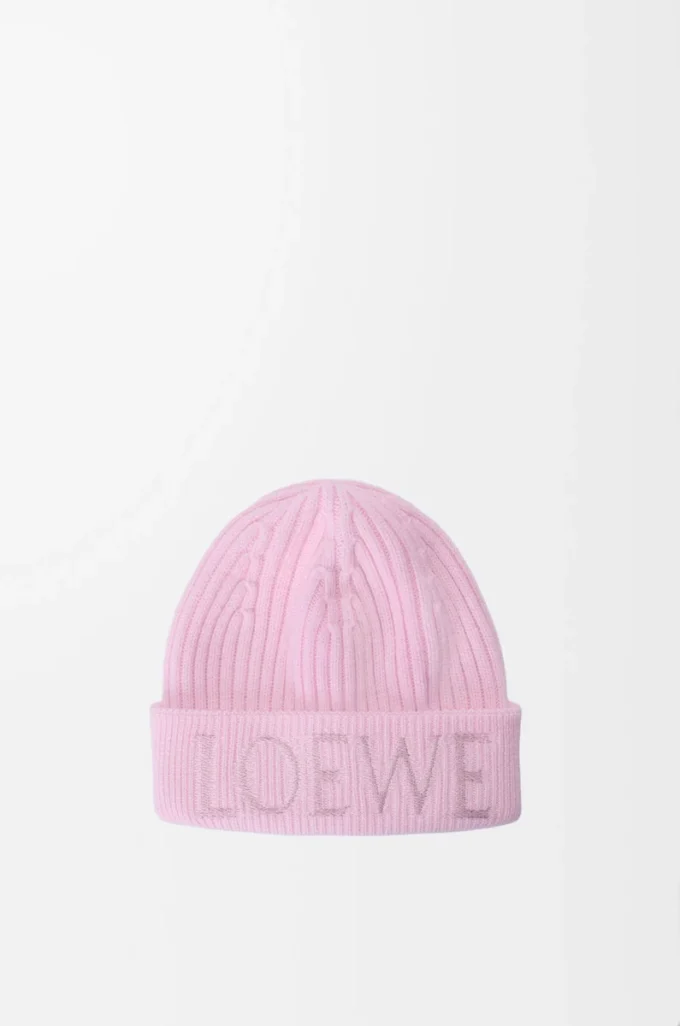 Gorro LOEWE de lana rosa claro Gorro LOEWE de lana rosa claro
