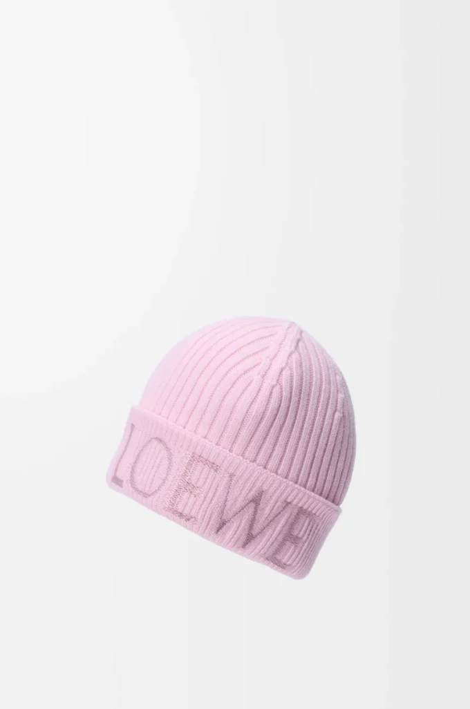Gorro LOEWE de lana rosa claro Gorro LOEWE de lana rosa claro