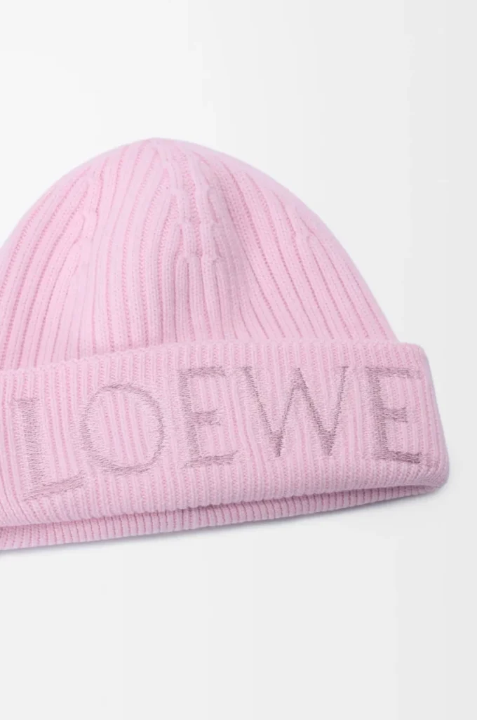Gorro LOEWE de lana rosa claro Gorro LOEWE de lana rosa claro