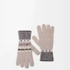 Guantes de mezcla de lana Beige/Multicolor Guantes de mezcla de lana Beige/Multicolor