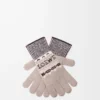 Guantes de mezcla de lana Beige/Multicolor Guantes de mezcla de lana Beige/Multicolor