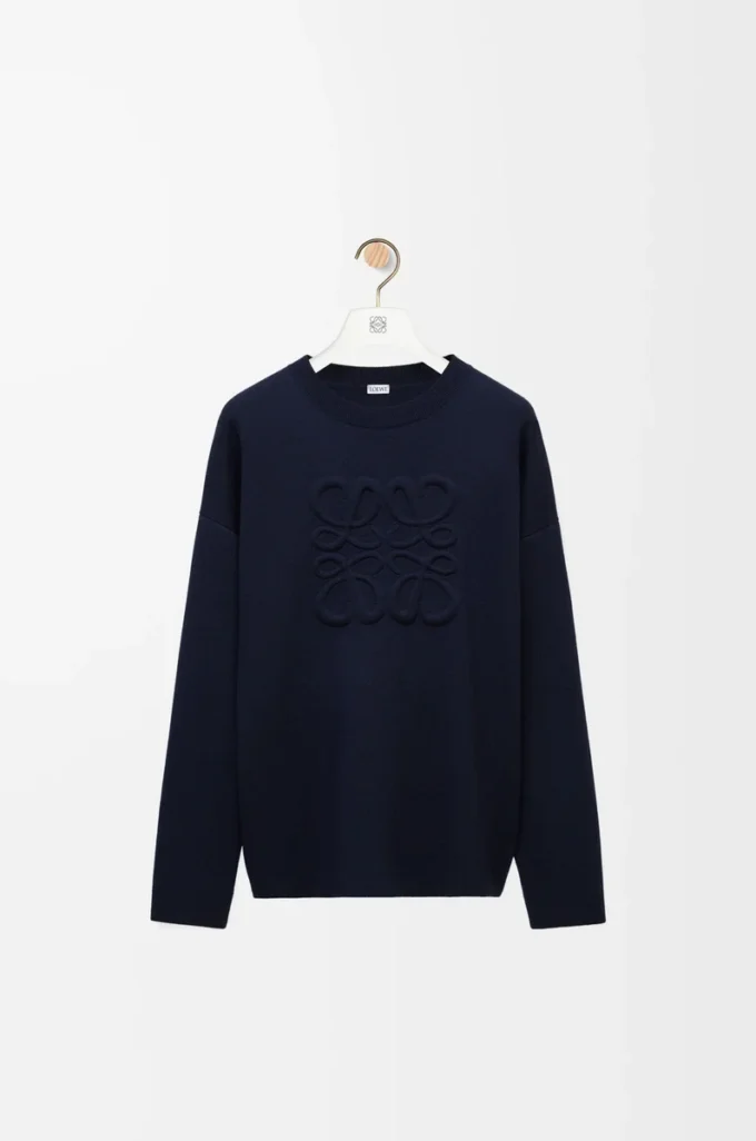Jersey Anagram de lana azul marino Jersey Anagram de lana azul marino