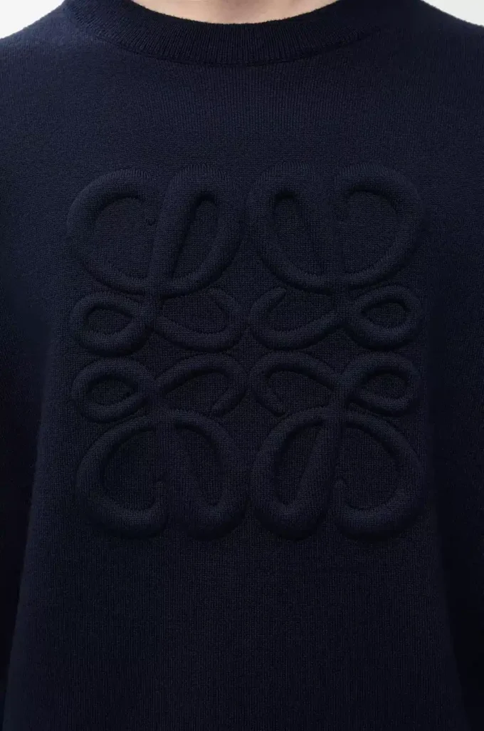 Jersey Anagram de lana azul marino Jersey Anagram de lana azul marino