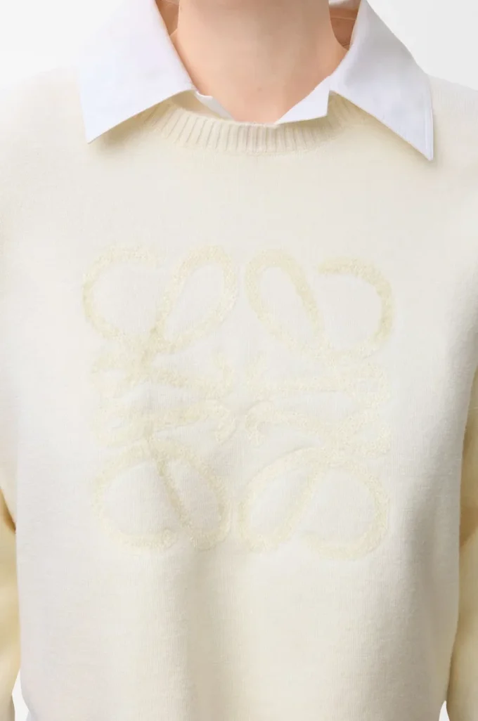 Jersey Anagram en mezcla de lana Blanco Jersey Anagram en mezcla de lana Blanco