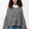 Jersey Anagram en mohair gris jaspeado Jersey Anagram en mohair gris jaspeado