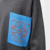 Jersey con bolsillo Anagram en mezcla de algodón Gris/Azul Jersey con bolsillo Anagram en mezcla de algodón Gris/Azul