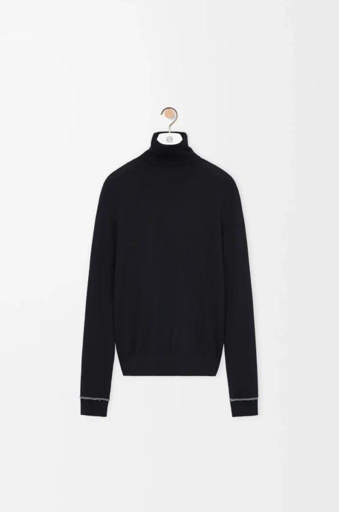 Jersey de lana azul marino/gris Jersey de lana azul marino/gris