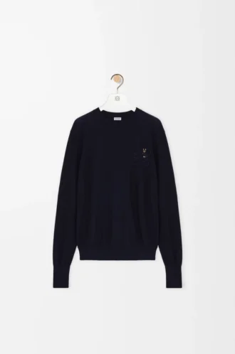 Jersey de lana azul marino oscuro