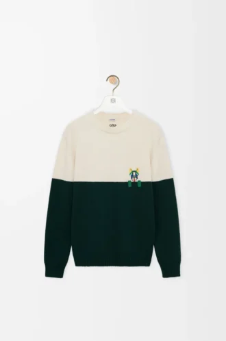Jersey de lana Blanco/Verde