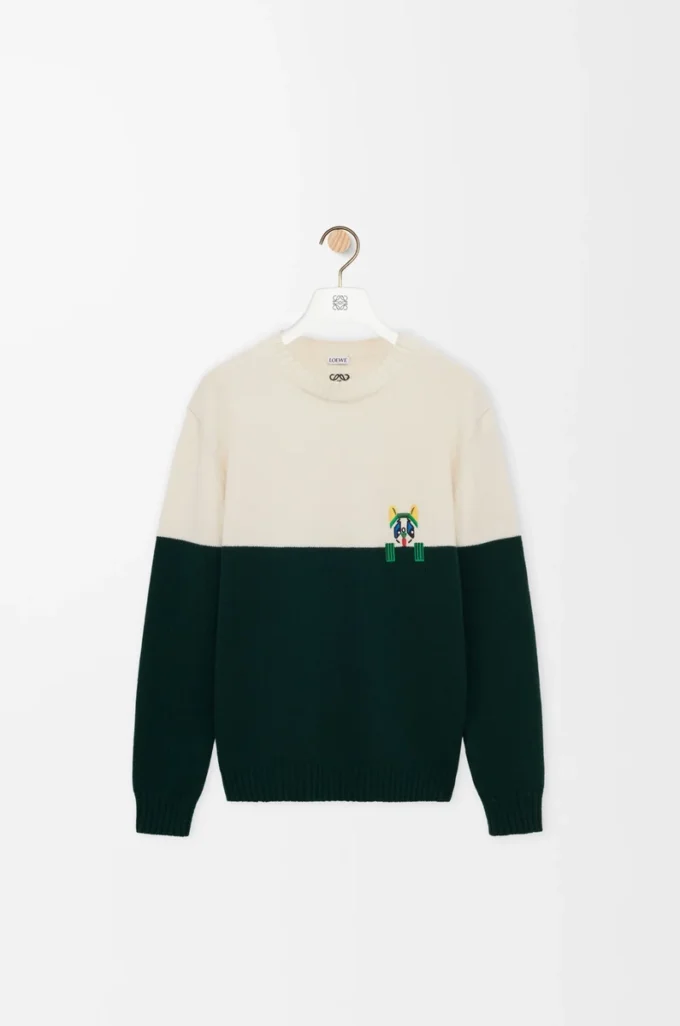 Jersey de lana Blanco/Verde Jersey de lana Blanco/Verde