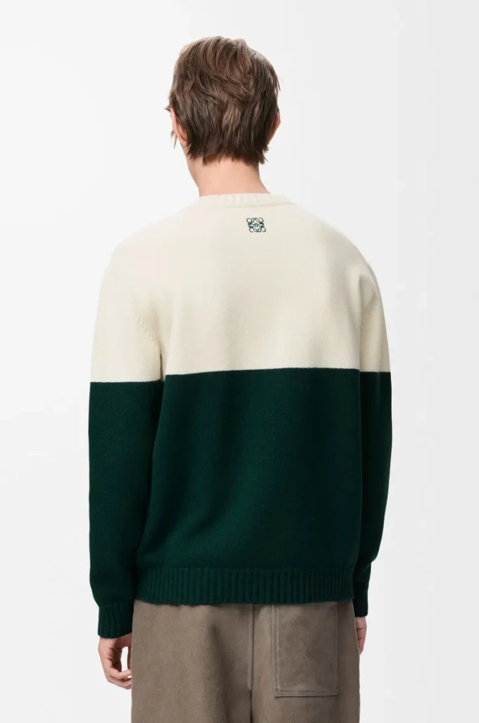 Jersey de lana Blanco/Verde Jersey de lana Blanco/Verde
