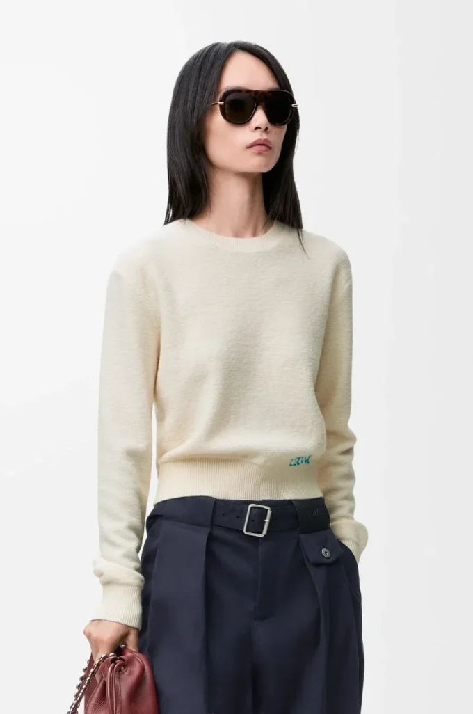 Jersey de lana en color crudo Jersey de lana en color crudo