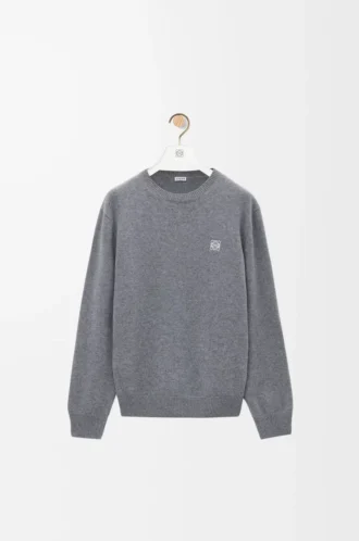 Jersey de lana gris jaspeado Jersey de lana gris jaspeado