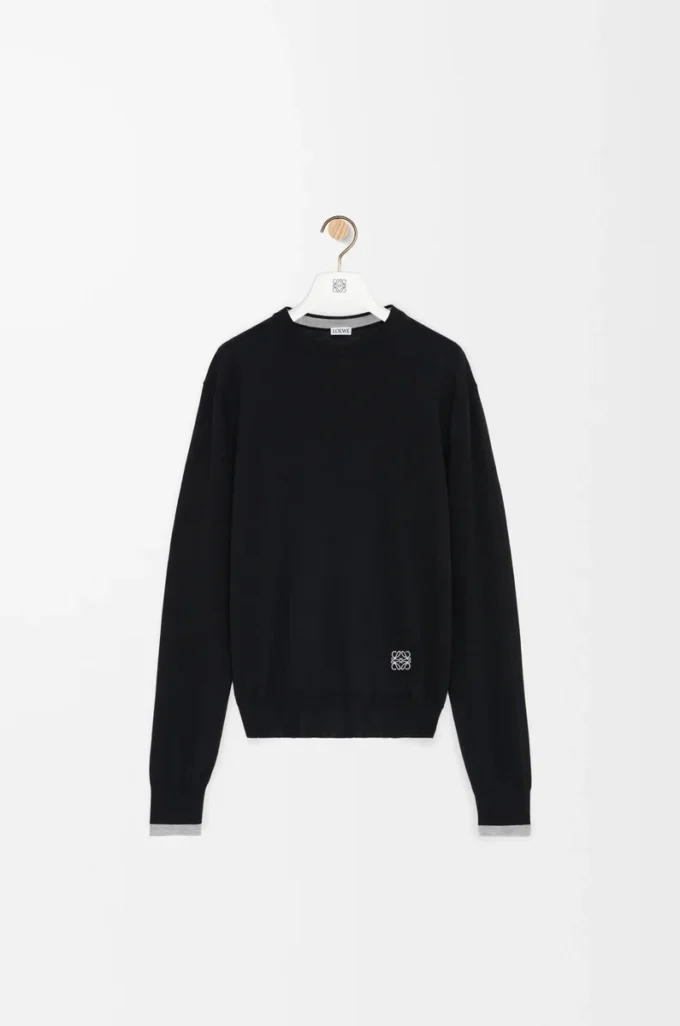 Jersey de lana negro/gris Jersey de lana negro/gris