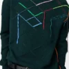 Jersey de lana verde oscuro/multicolor Jersey de lana verde oscuro/multicolor