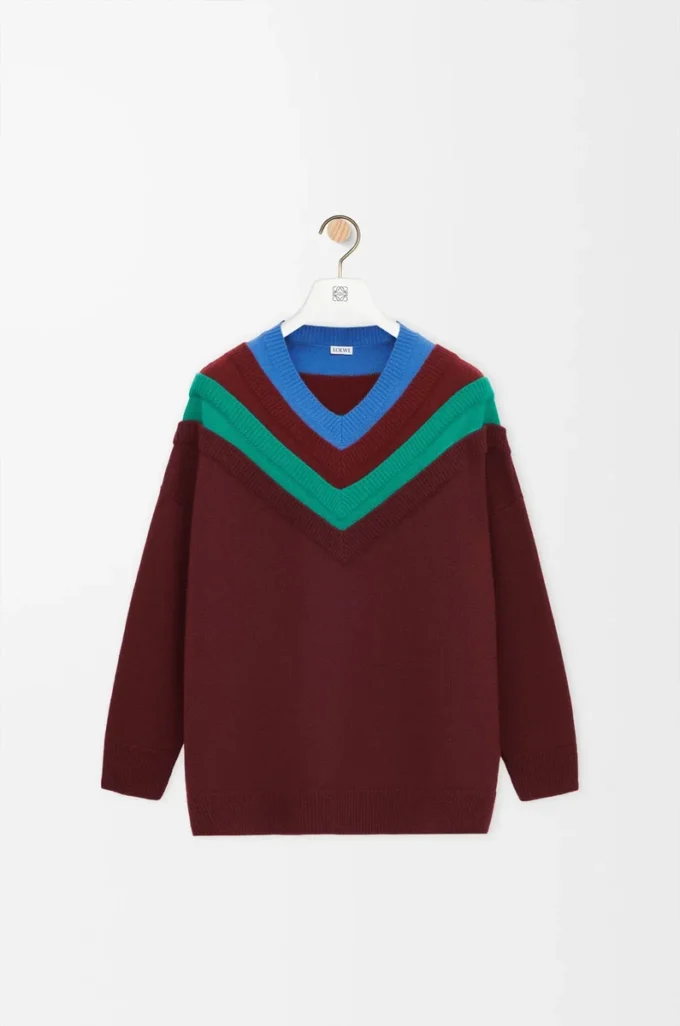 Jersey de lana verde/rojo/multicolor Jersey de lana verde/rojo/multicolor